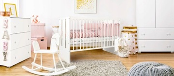 Детская мебель Комплект детской мебели Шкаф Комод Кровать Белый PAULA