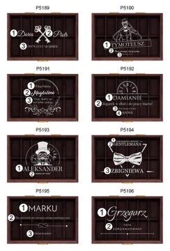 КОРОБКА-ОРГАНИЗАТОР ДЛЯ ЧАСОВ С ГРАВИРОВКОЙ 12 шт + БЕСПЛАТНО