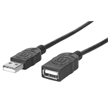 Przedłużacz USB 2.0 Hi-Speed, Czarny 0,5m