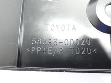 DESKA KRYT POD NÁRAZNÍK ZADNÍ 58398-0D020 TOYOTA YARIS III 12R