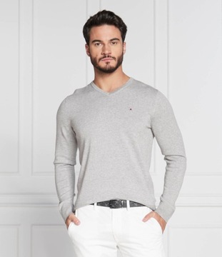 SWETER SWETEREK MĘSKI SZARY TOMMY HILFIGER ROZMIAR S