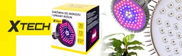 ЛАМПОЧКА ДЛЯ РОСТА РАСТЕНИЙ E27 75LED 30W