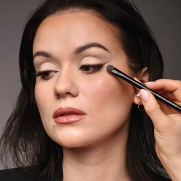 ЩЕТКА ДЛЯ ТЕНЕЙ ДЛЯ ВЕК МЯГКАЯ щетина СИНТЕТИЧЕСКАЯ веганская ВЕГАНСКАЯ