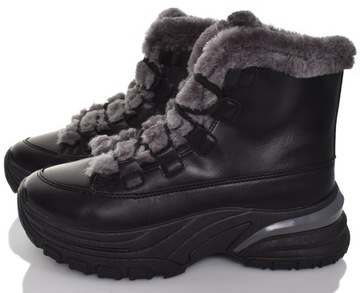 ЖЕНСКИЕ КОЖАНЫЕ СПОРТИВНЫЕ БОТИНКИ ЗИМНЯЯ УТЕПЛЕННАЯ ОБУВЬ НА МЕХЕ