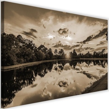 Obraz drukowany 120x80 w sepii krajobraz pejzaż