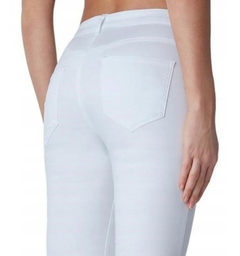 CALZEDONIA Spodnie JEANS legginsy S / 36 białe