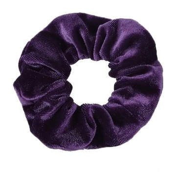 Gumka do włosów WELUROWA scrunchies FIOLETOWA DUŻA modna frotka WYGODNA