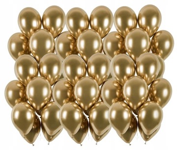 Balony shiny lateksowe 50 szt złote 5 cali chrom sylwester wesele chrzest