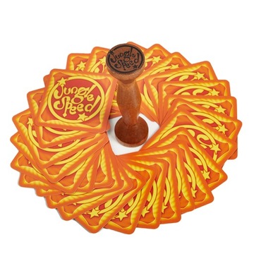 Jungle Board Game Party Cards Brown Wood Token