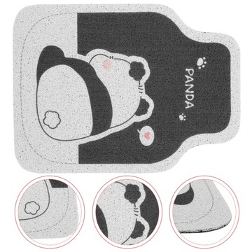 MATA PODŁOGOWA Z NADRUKIEM PANDA PRZEDNIA MATA PODŁOGOWA SAMOCHODU GUMOWA