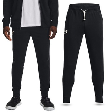 SPODNIE DRESOWE MĘSKIE UNDER ARMOUR DRESY JOGGERY BAWEŁNA SPORTOWE 1380843