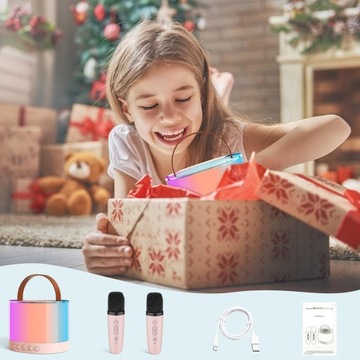 Караоке Беспроводной Bluetooth-динамик с микрофоном x2 для детского набора