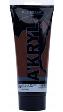 RENESANS A'KRYL Farba akrylowa 200 ml 26-Brunatna Van Dycka