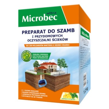 MICROBEC ULTRA Preparat Bakterie Do Szamba Aktywator Cytrynowe 1,2 KG
