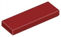Lego 63864 płytka tile 1x3 c. czerwony 1 szt N