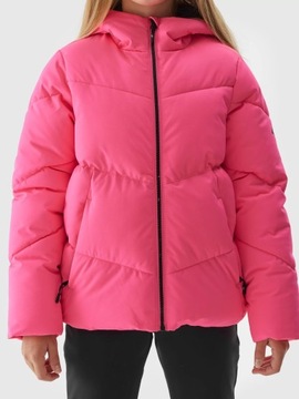 4F ДЕТСКАЯ ЗИМНЯЯ ЛЫЖНАЯ КУРТКА С КАПЮШОНОМ ДЛЯ ДЕВОЧЕК