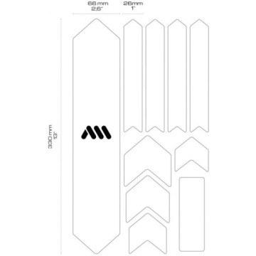 Naklejki na rower Ochrona Ramy Rowerowej MTB AMS - Green White