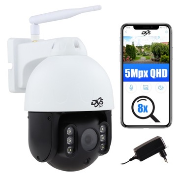 ZEWNĘTRZNA KAMERA OBROTOWA WiFI 5Mpx ZOOM OPTYCZNY