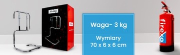 Двойная подставка для огнетушителя Firexo из нержавеющей стали - прочная и легкая.
