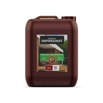 Impregnat lazura farba do drewna z woskami UniDecor mahoń 10l