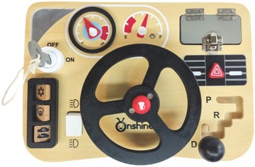 DREWNIANY SYMULATOR JAZDY KIEROWNICA AUTO 2587