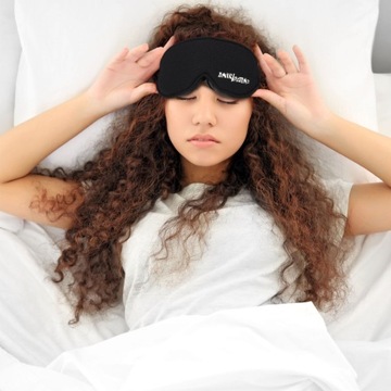 Opaska maska na oczy 3D PREMIUM do spania podróży lepszy sen relaks CZARNA