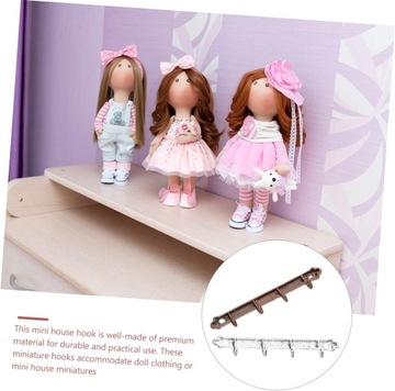4 мини-кухонных крючка, мини-вешалки для кукольного домика, модели маленьких домов, маленький крючок