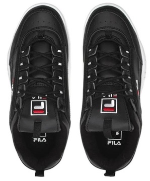 BUTY MĘSKIE FILA DISRUPTOR LOW CZARNE SNEAKERSY SPORTOWE R.44