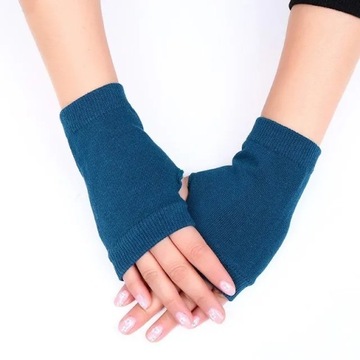 Lovely Plush Cat Mittens Fingerless Gloves Women Winter Warm Rabbit Fur