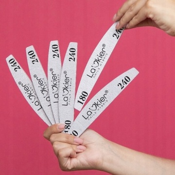 10x Лаковая пилка «лодочка-зебра» 180 240 для ногтей БЕЗОПАСНАЯ УПАКОВКА