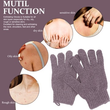 ОТЛИВАЮЩИЕ ПЕРЧАТКИ ДЛЯ БАНЫ ДЛЯ ЛИЦА, 2 ПАРЫ