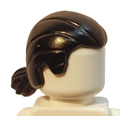 LEGO Fryzura Włosy Męskie Czarne Z Kucykiem 17630