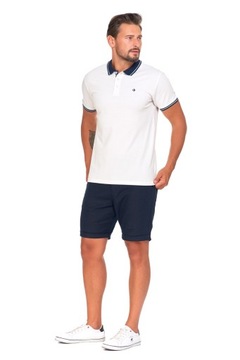 БЕЛАЯ МУЖСКАЯ ФУТБОЛКА ПОЛО, ХЛОПОК ПРЕМИУМ, ЭЛЕГАНТНЫЙ ВЕС 220 MORAJ XXL