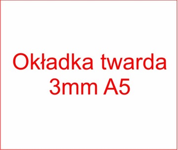 Okładka twarda 3mm A5 do dziennika/planera/notesu