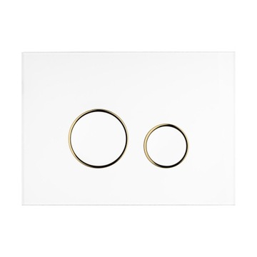 PRZYCISK SPŁUKUJĄCY DO WC BIAŁY ZŁOTY MAT OLTENS