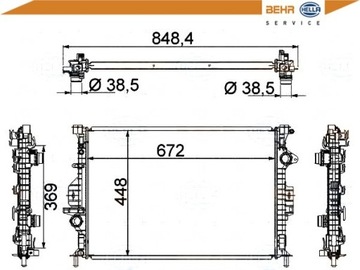 CHLADIČ MOTORU BEHR HELLA 1377541 1493771 14937