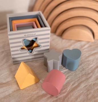 ДЕРЕВЯННЫЙ СОРТЕР VIGA PolarB ОБРАЗОВАТЕЛЬНАЯ ЗАГАДКА БЛОКИ ПИРАМИДЫ ЦИФР