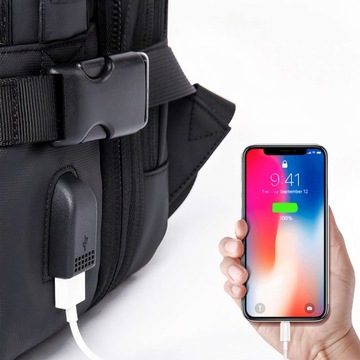 Wodoodporny PLECAK na laptopa z portem USB Bange