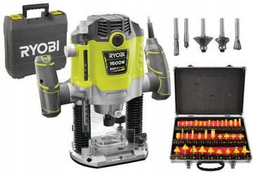 ЭЛЕКТРИЧЕСКИЙ ФРЕЗЕРНЫЙ СТАНОК RYOBI +35 ФРЕЗ ПОДШИПНИКОВ RRT1600-K
