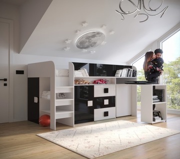 ТОЛЕДО 2-этажная двухъярусная кровать с лестницей