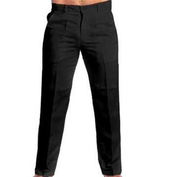Letnie Slim casual Męskie lniane spodnie z kieszeniami oddychająca luźny
