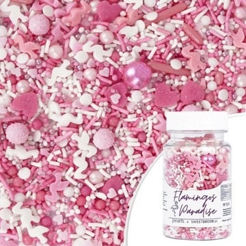 Posypka cukrowa - Flamingos Paradise, mix, 70 g