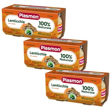 PLASMON Obiadek Soczewica z marchewką 2x80g 3 op.