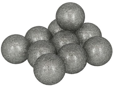 Cotton balls kule świecące 10 LED girlanda lampki na baterie srebrne