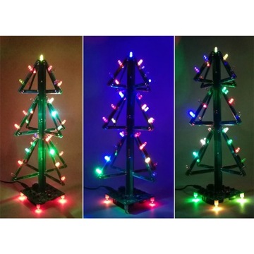 Mega Choinka 37LED ponad 30CM Gra i Świeci DIY KIT