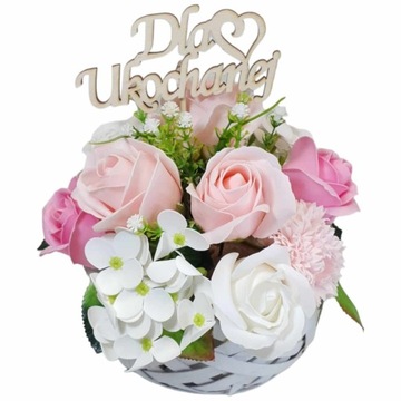 Букет мыльных цветов, розы, гортензии, мыльных гвоздик на День матери