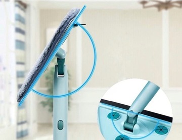 Треугольная вращающаяся на 360° швабра для чистки окон, стекол, регулируемая, 130 см