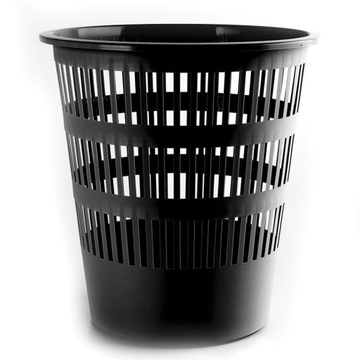 KOSZ NA ŚMIECI DO BIURA DO DOMU AŻUROWY 12L CZARNY