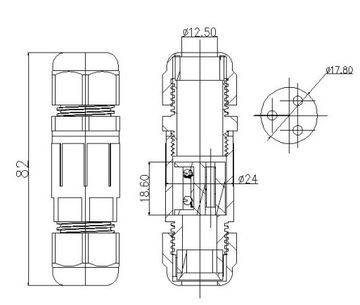 Герметичный кабельный разъем CSJ Box 3x1,5 8 мм 16A 250V IP68 Светодиодный разъем