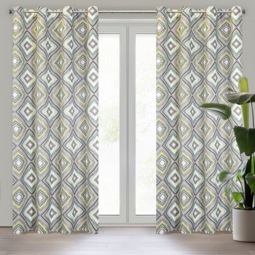 ZASŁONA MALVIA 140X250 STALOWY EUROFIRANY